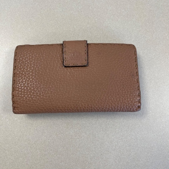 FENDI Selleria Leather Peekaboo Long Wallet - Brown - Preowned - Picture 2 of 14